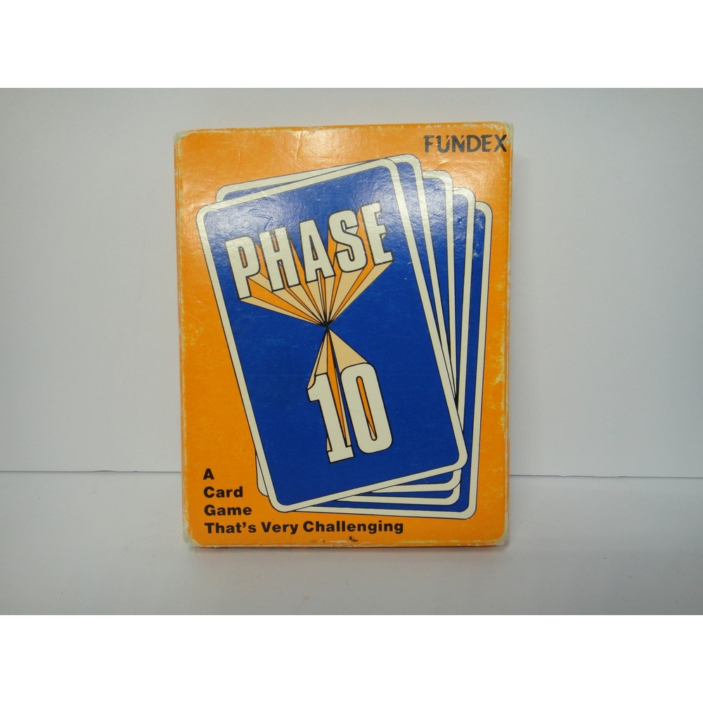 Vintage 1986 Phase 10 Card Game Fundex Original Orange Box Complete Set VTG Fun